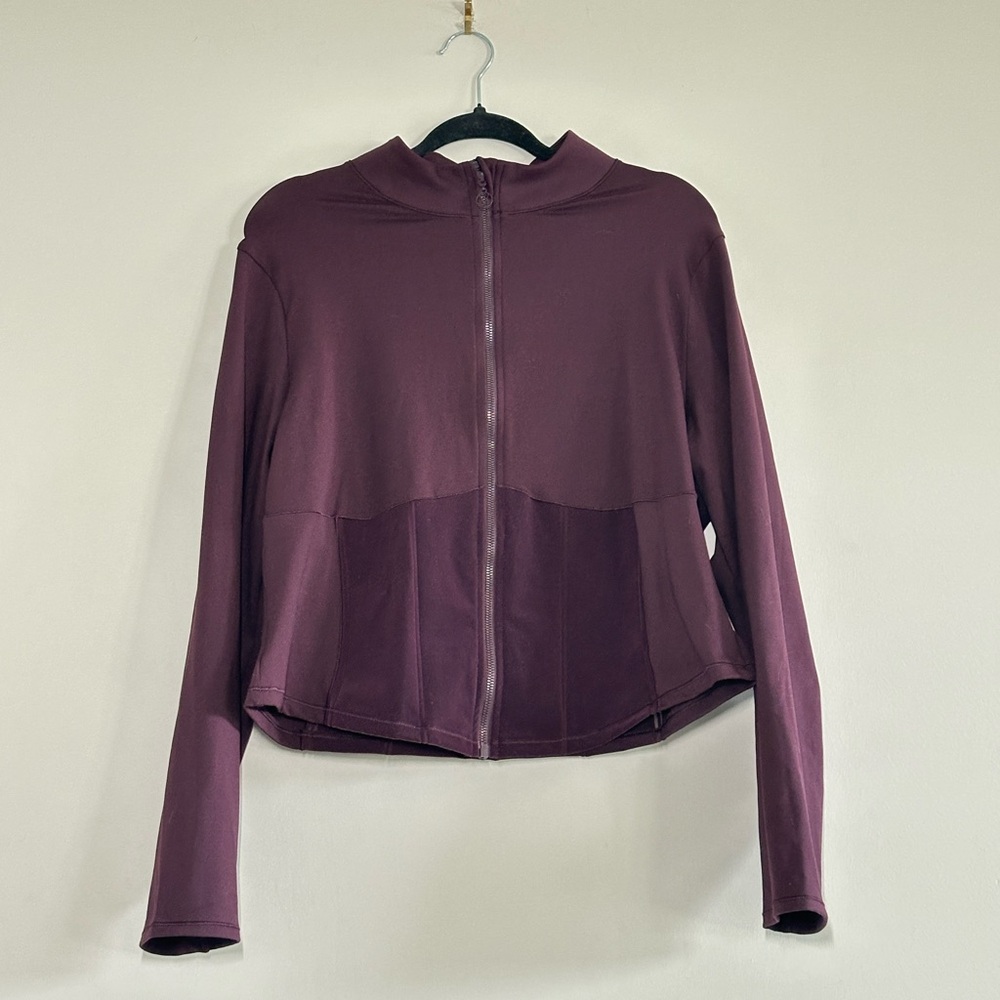 Victoria's Secret Full-Zip Athletic Running Jacket Deep Purple Burgundy Size XXL
